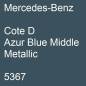 Preview: Mercedes-Benz, Cote D Azur Blue Middle Metallic, 5367.